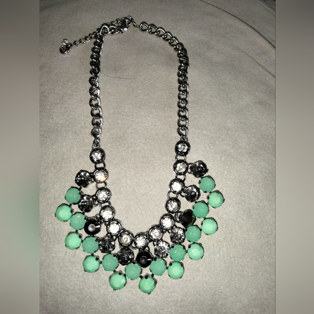 Vera Bradley Green Grey Necklace